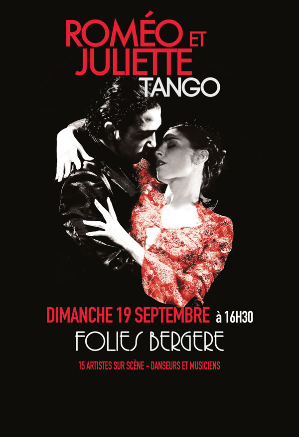affiche du spectacle Roméo et Juliette Tango