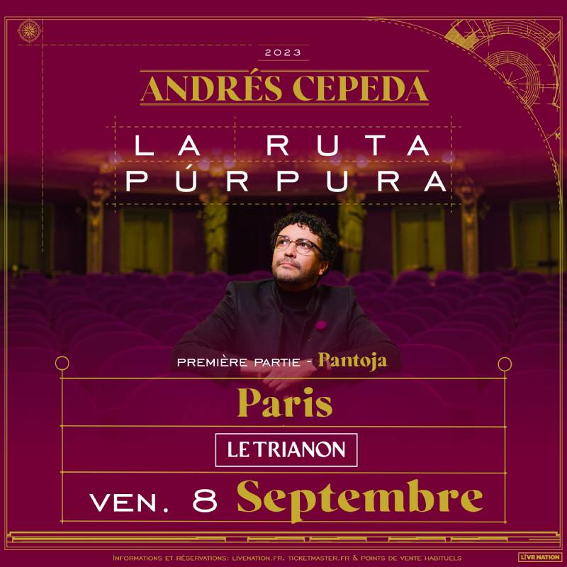 Affiche concert Andrés Cepeda au Trianon (2023)