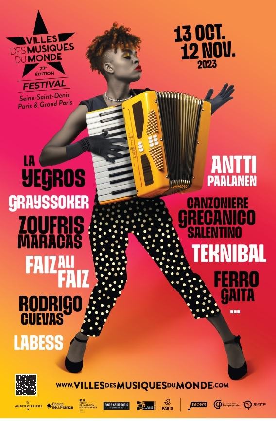 Affiche festival Villes des Musiques du Monde 2023