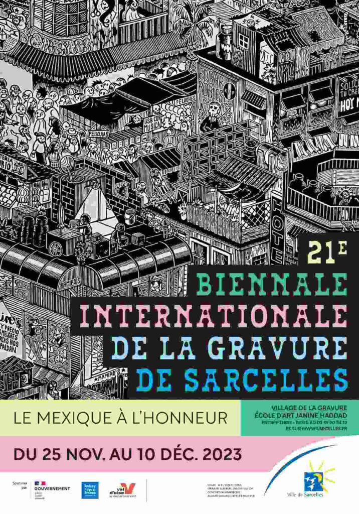 Affiche de la 21e Biennale Internationale de la Gravure de Sarcelles